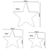 3 étoiles décoratives à LED set marron