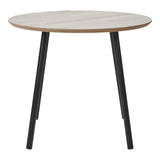 Table basse Aalst - Noir/Beige, Acier, MDF, Ø55x45cm