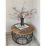 Table d'appoint table basse durable table de salon rond lexington Ø 55 cm cadre en métal solide