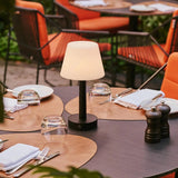 Lampe de table rechargeable en bois noir Zoë