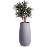 Cache-pot en polyester gris 35 cm