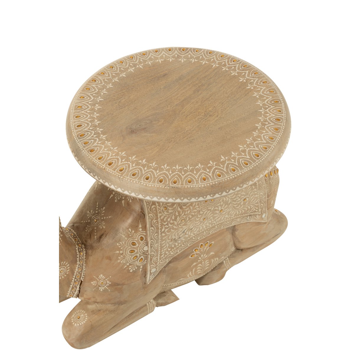 Table d'appoint J-Line, vue latérale, montrant ses dimensions compactes
