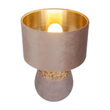 Lampe de table en céramique "Bronco", lampe de table, en céramique, beige / gris / or, avec socket E14, pour salle à manger, salon, couloir ou bureau, 39 cm de haut