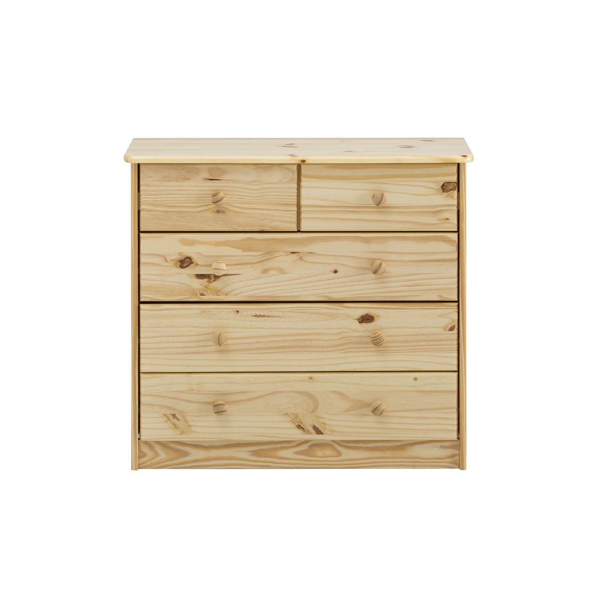 Commode en bois de pin massif avec tiroirs spacieux