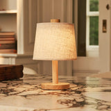Lampe rechargeable en bois marron clair Rover