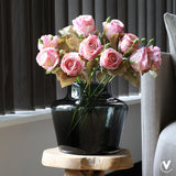 Vase en verre gris fumé Corail Ø22,5 cm