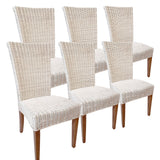 Chaises de salle à manger 6 pièces chaises de rotin