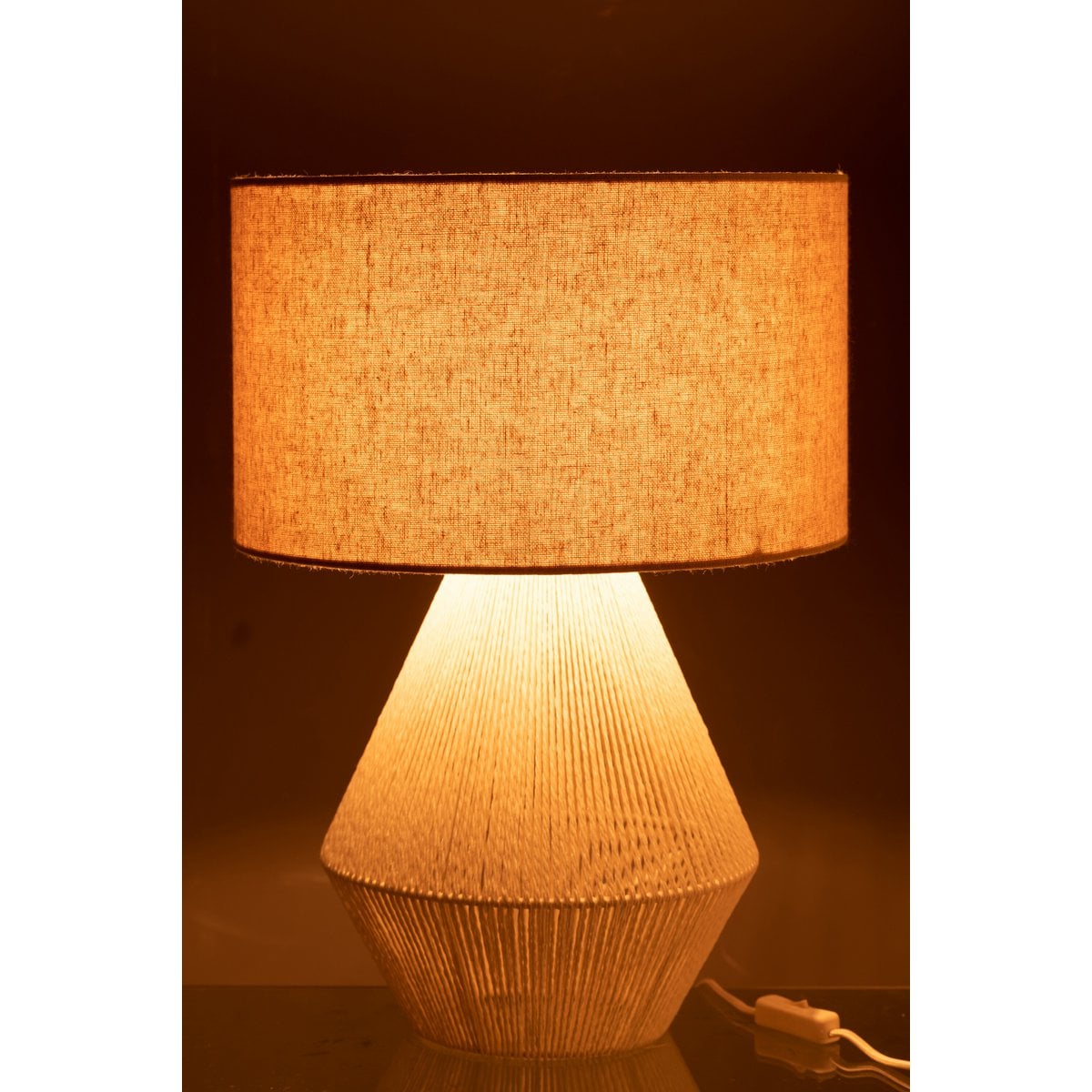 String de lampe J-Line en jute, éclairage intérieur raffiné