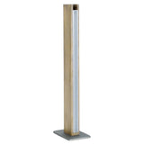 Lampe à table à LED "droite" de 51 cm de haut, en métal, en plastique et en bois de cendre, avec des LED fermement installées, blanc chaud (770 lm, 3000k), dimmable