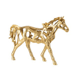 Détail de la finition dorée de la figurine J-Line Horse Running