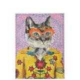 Installation de la toile Chat Popart sur un mur - décoration élégante