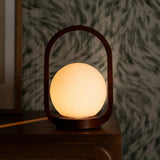 Lampe sans fil en bois marron châtaignier Skye