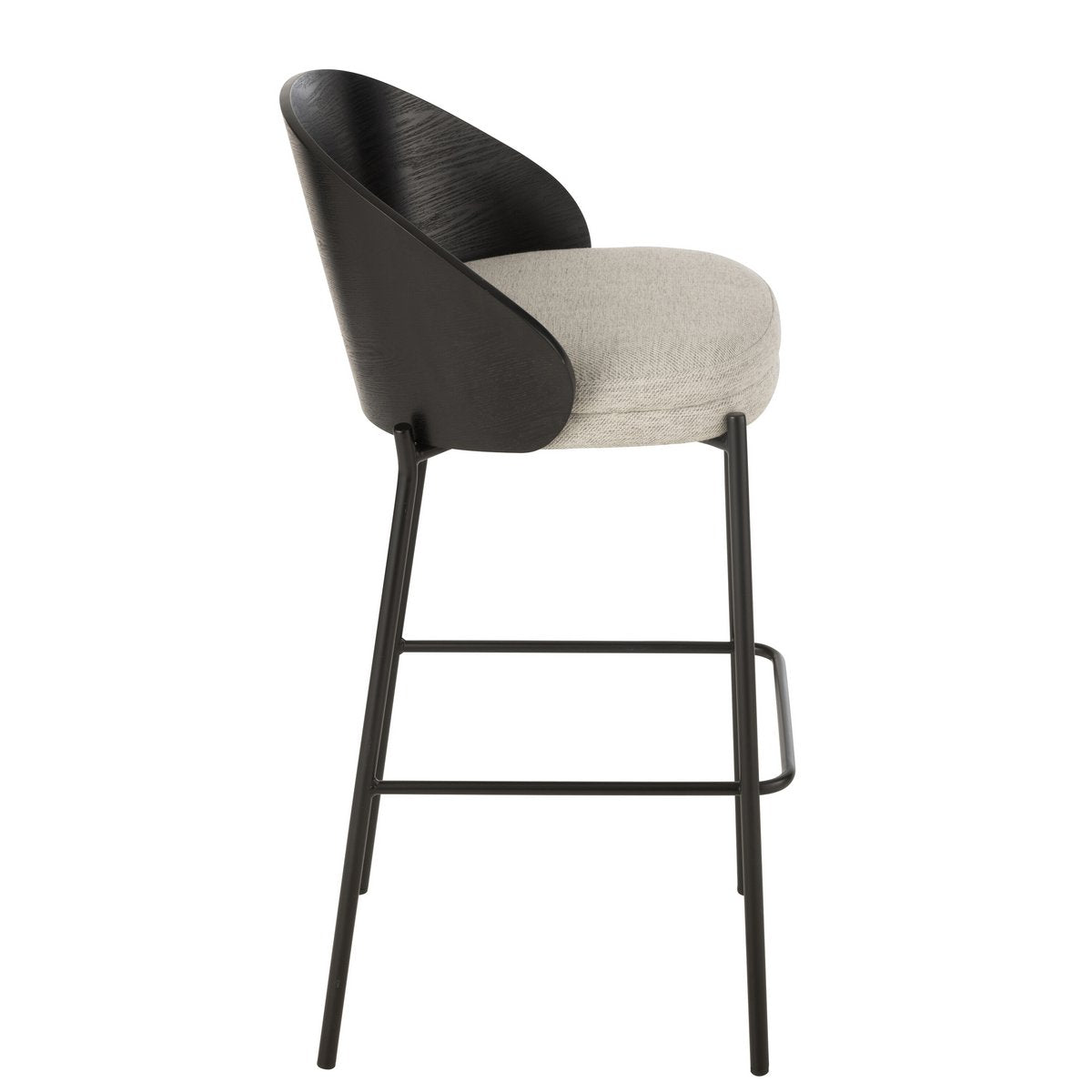 Détail du design industriel de la chaise de bar J-Line Lone