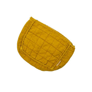 Trousse de toilette matelassée Charlotte ocre