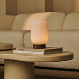 Lampe rechargeable Lilly marron foncé