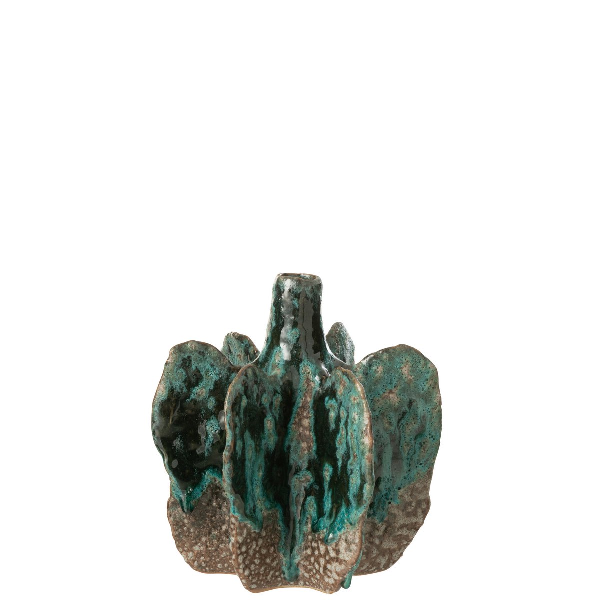 Vase Naga en céramique sur une table, ajoutant une touche bohème à la décoration