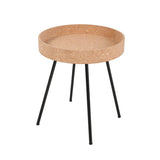 Table d'appoint en bois et métal, ensemble dans une chambre