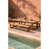 Banc avec pied carré - naturel - 280