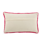 Coussin Cia tufté en coton rose et blanc avec texture douce