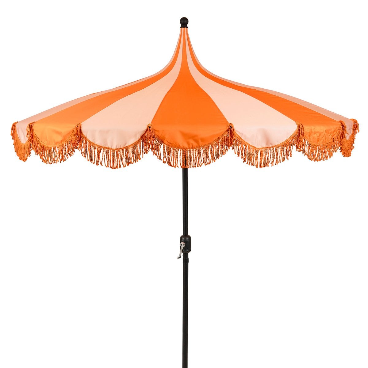 Parasol Kim Oranje avec rayures orange foncé et clair