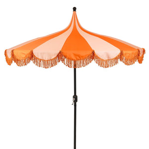 Parasol Kim Oranje avec rayures orange foncé et clair