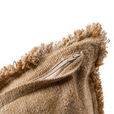 Housse de Coussin à Franges Sahara - Marron Naturel - 50x50