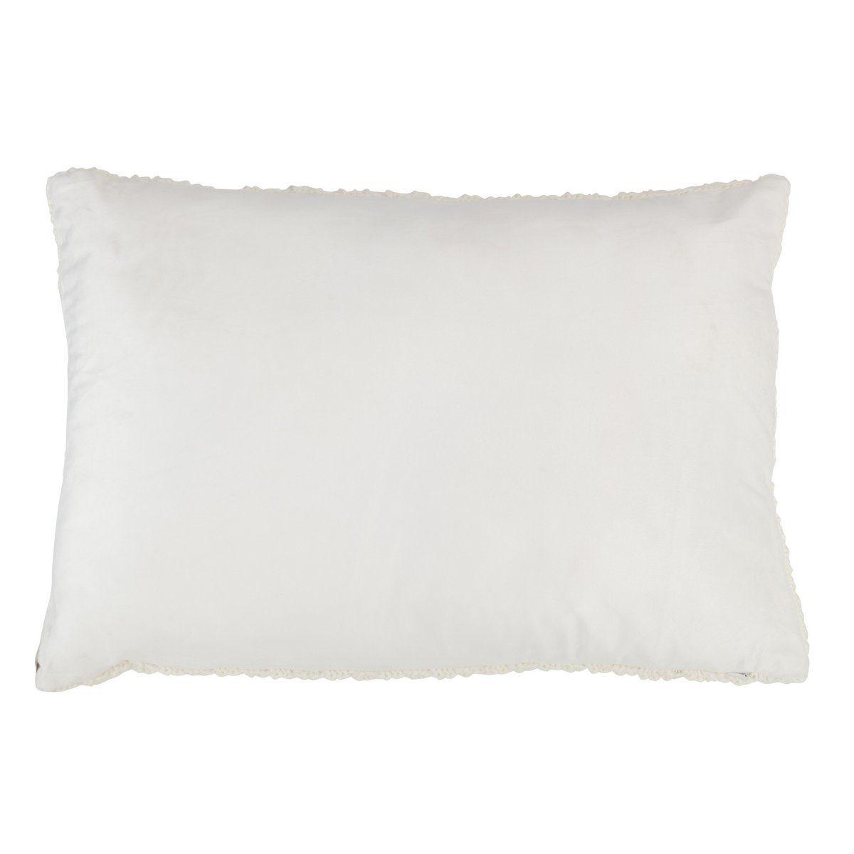 Détail du coussin J-Line avec texture textile, rouge et blanc