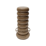 Tabouret de bar Jill en métal marron avec finition brillante