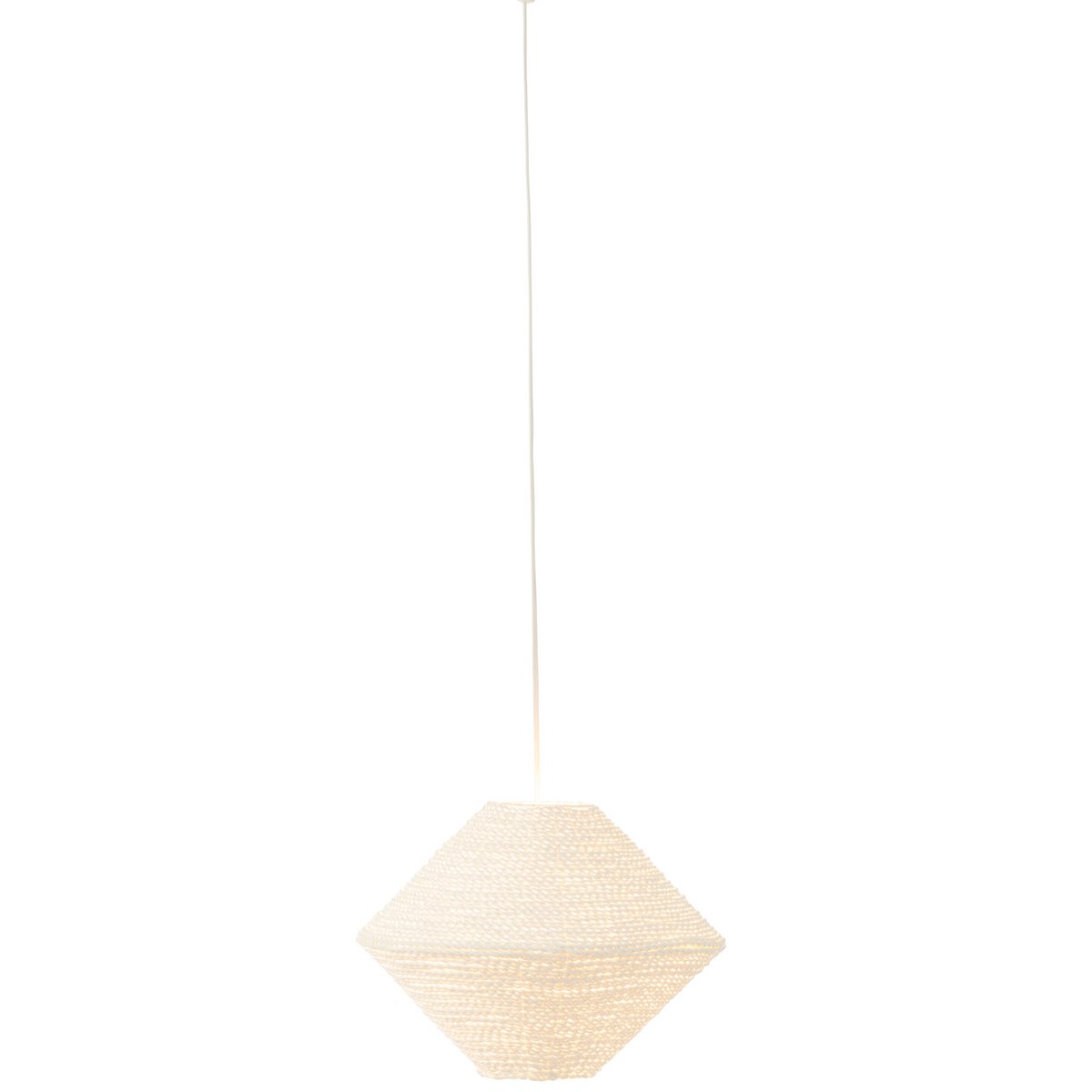 Détail de la lampe à suspension J-Line Ufo Raffia en raphia