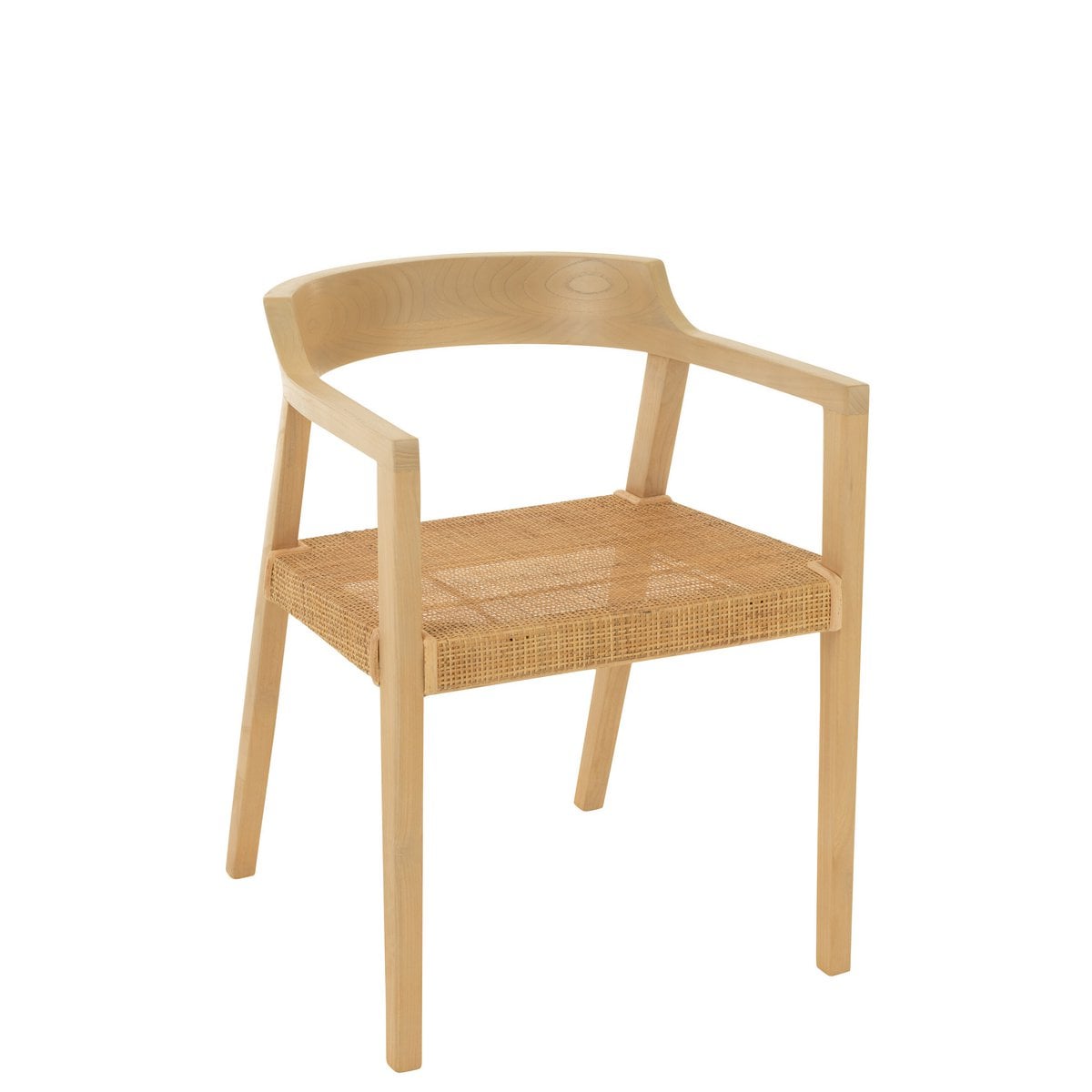 Chaise J-Line Square Open Sungkai avec vue d'ensemble du mobilier