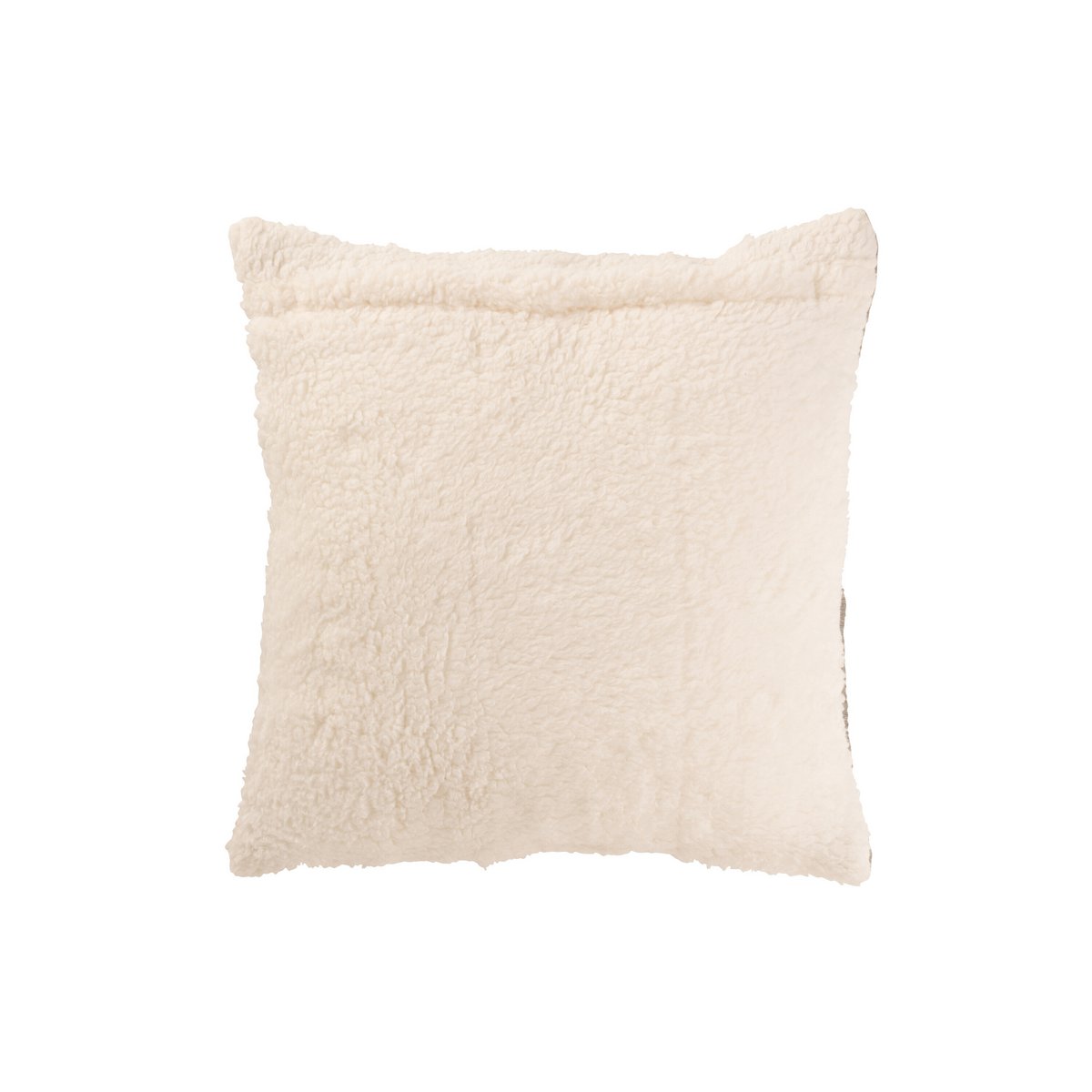Coussin J-Line Rayures Coutures en coton gris avec détails raffinés