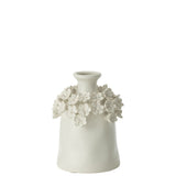 Vase Yucca Flower J-Line en céramique blanche, design moderne