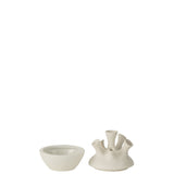 Vase Coral J-Line en céramique blanche, vue de face