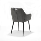 Détail du fauteuil Adele montrant le tissu et la poignée intégrée