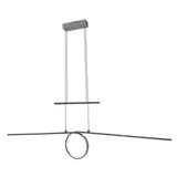 LED en retour la "ligne de boucle" pendentif de 130 cm de long, avec LED intégrée, en métal et en plastique