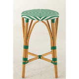 Tabouret de bar J-Line Live - rotin/plastique - naturel/vert
