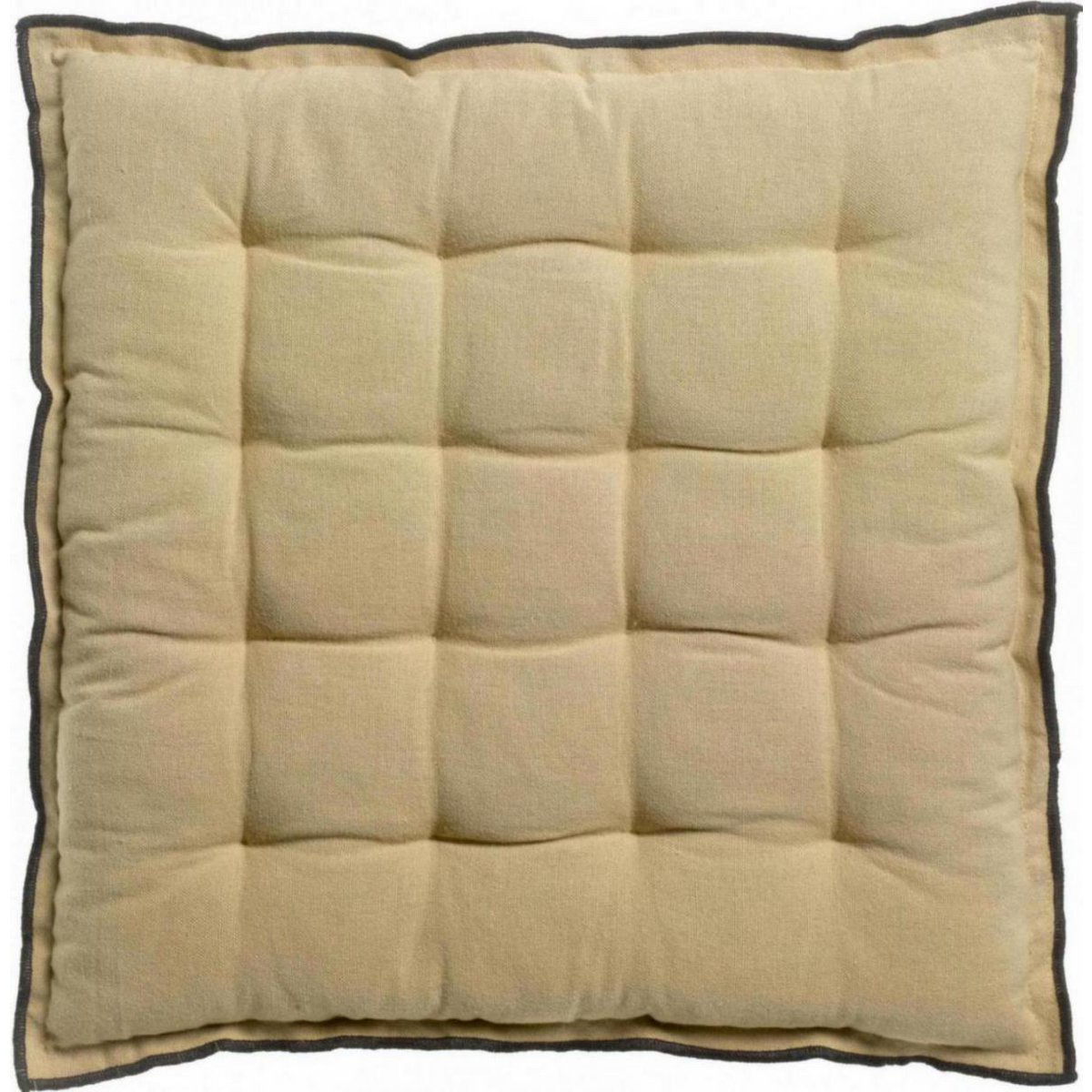 Galette de chaise Grace recyclée Camel, vue de dessus, élégante et confortable