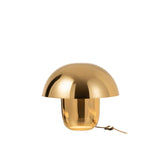 Table Lampe Champignon Or de J-Line, vue de face avec finition dorée