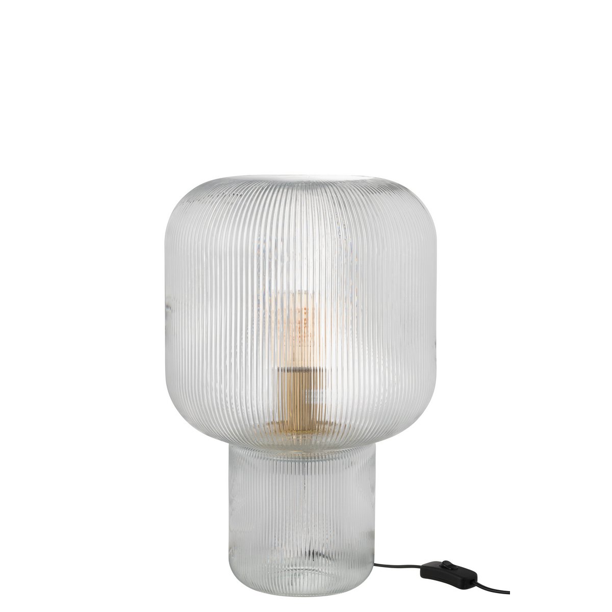 Lampe de table J-Line en verre, détail du socle