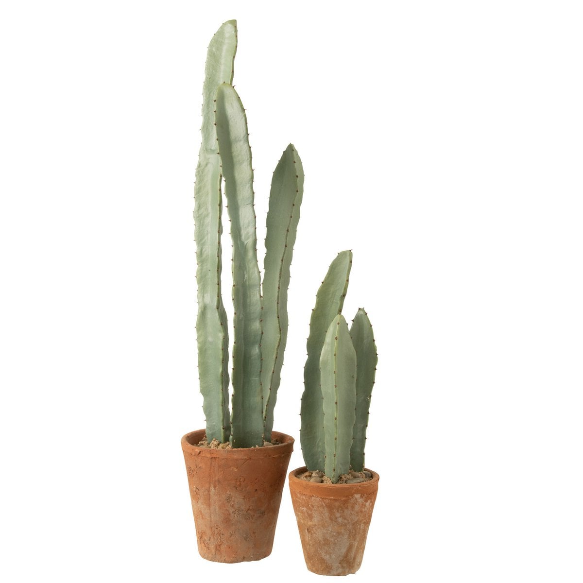 Cactus artificiel J-Line en pot vert, vue de face
