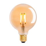 3 sets LED illuminant E27 version 4.1 watts, en métal et en verre, blanc chaud