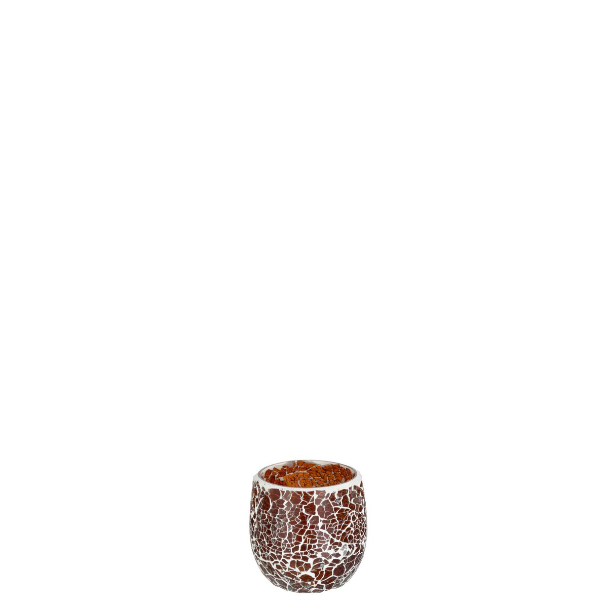 Bougeoir J-Line Liline en verre marron, ambiance décorative