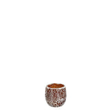 Bougeoir J-Line Liline en verre marron, ambiance décorative