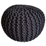 Tabouret de tricot pouf Ø 45 h 30 cm cm siège pouf tricot plancher