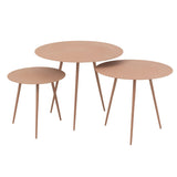 Table d'appoint J-Line en fer vieux rose, vue de face