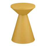 Table d'appoint Jim Geel en fer jaune ocre, vue de face