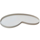 Plateau Villeta en métal beige et blanc