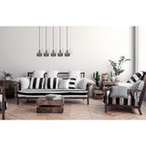 5 pendentif pendentif "Foro" Retro Pendant lampe en métal en noir et or avec des versions E27, 96 cm de long. Éclairage élégant pour le salon, la salle à manger ou la cuisine.