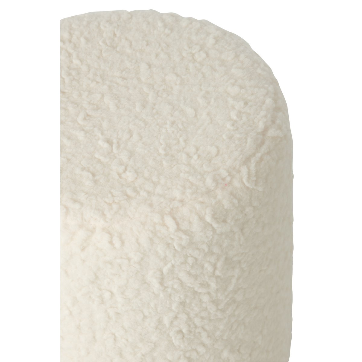Détail du Tabouret J-Line Fourrure en bois blanc, texture élégante