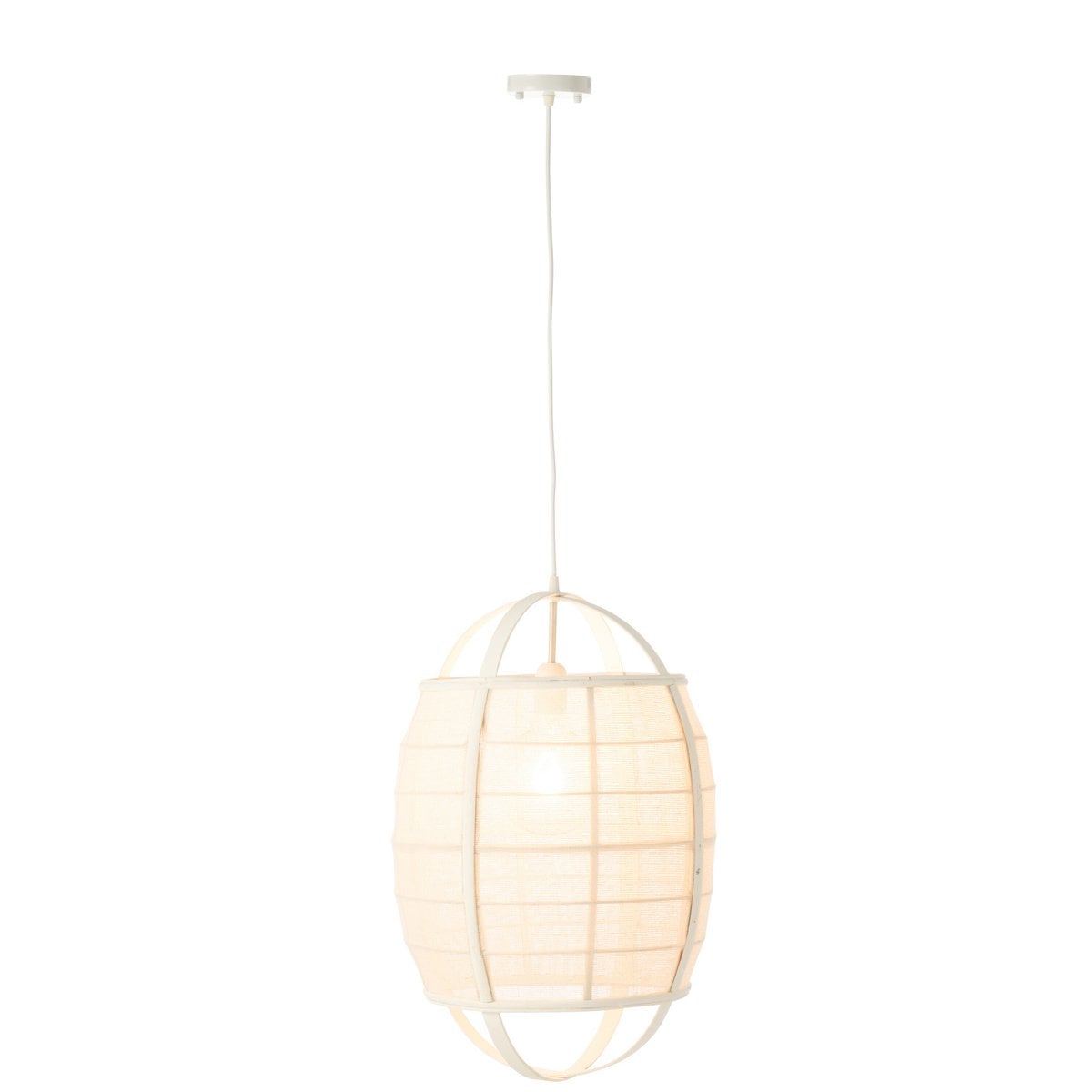 Lampe à suspension J-Line Ion vue avant - design élégant en blanc